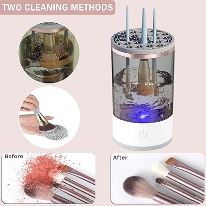 3-in-1 Automatic Makeup Brush Cleaner & Dry Brushes in Seconds