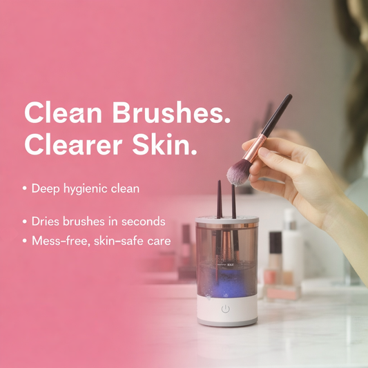 3-in-1 Automatic Makeup Brush Cleaner & Dry Brushes in Seconds