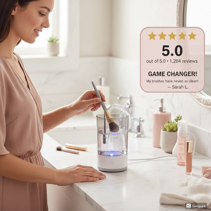 3-in-1 Automatic Makeup Brush Cleaner & Dry Brushes in Seconds