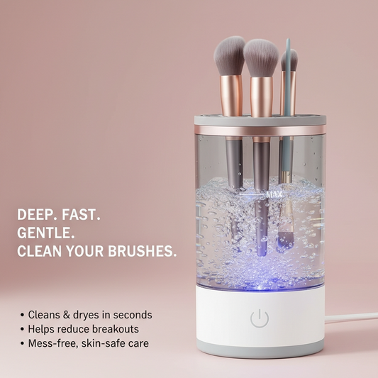 3-in-1 Automatic Makeup Brush Cleaner & Dry Brushes in Seconds