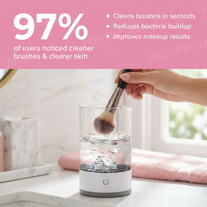 3-in-1 Automatic Makeup Brush Cleaner & Dry Brushes in Seconds
